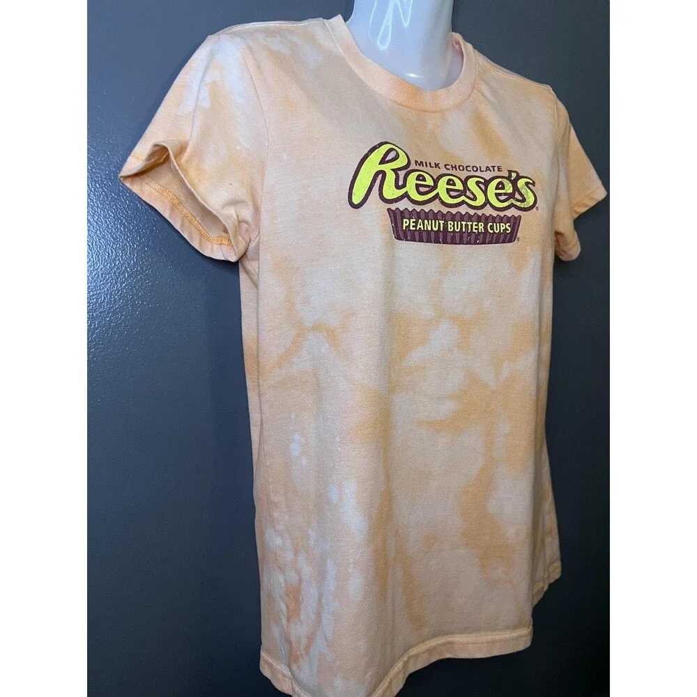 Steve & Barry's Shirt Youth Large Orange Reese's Graphic Tee Tie Dye Top